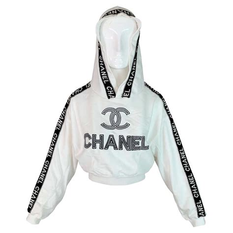 grey chanel hoodie|Chanel cardigan sweatshirt.